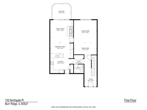 Tiny photo for 132 Northgate Place, Burr Ridge, IL 60527 (MLS # 12740265)