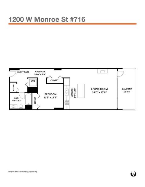 Tiny photo for 1200 W MONROE Street #716, Chicago, IL 60607 (MLS # 12573939)