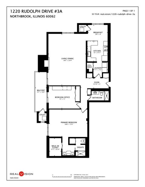 Tiny photo for 1220 Rudolph Road #3A, Northbrook, IL 60062 (MLS # 12490037)