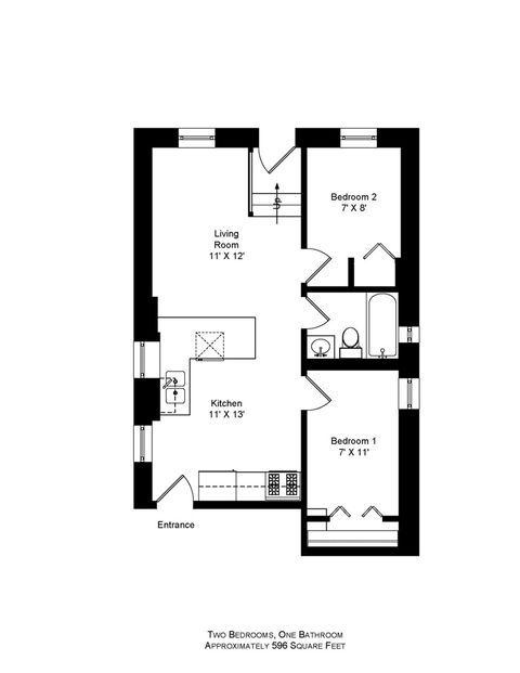 Tiny photo for 2117 W 18th Street #1R, Chicago, IL 60608 (MLS # 12611547)