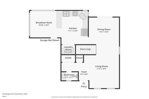 Tiny photo for 81 Washington Avenue, Streamwood, IL 60107 (MLS # 12608474)