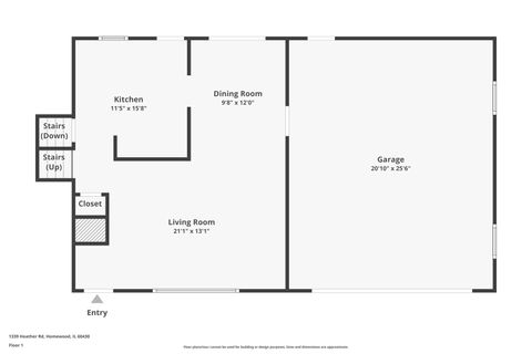 Tiny photo for 1339 Heather Road, Homewood, IL 60430 (MLS # 12568017)