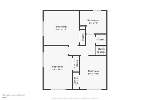 Tiny photo for 1339 Heather Road, Homewood, IL 60430 (MLS # 12568017)