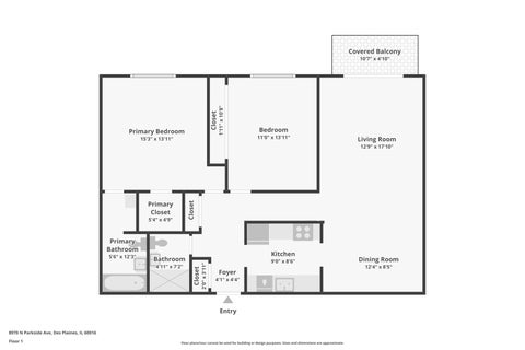Tiny photo for 8970 N Parkside Avenue #304, Des Plaines, IL 60016 (MLS # 12785901)