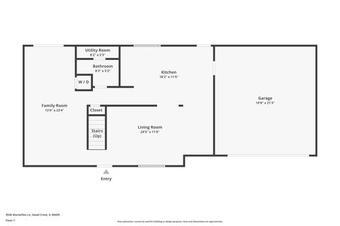 Tiny photo for 3536 Marseilles Lane, Hazel Crest, IL 60429 (MLS # 12595194)