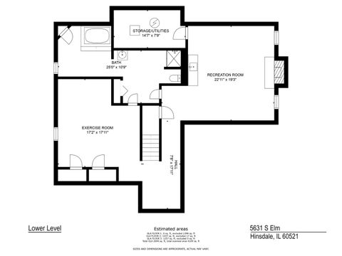 Tiny photo for 5631 S Elm Street, Hinsdale, IL 60521 (MLS # 12688728)