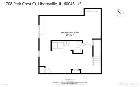 Tiny photo for 1708 Park Crest Court, Libertyville, IL 60048 (MLS # 12453281)
