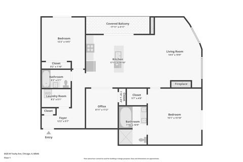 Tiny photo for 6425 W TOUHY Avenue #2C, Chicago, IL 60646 (MLS # 12732241)