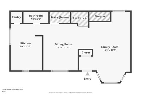 Tiny photo for 1251 W Fletcher Street #J, Chicago, IL 60657 (MLS # 12519288)