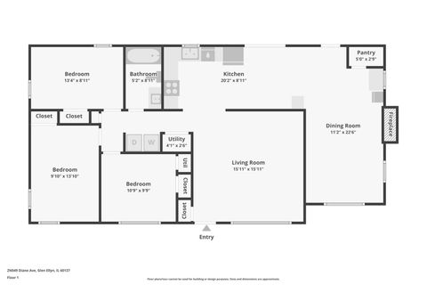 Tiny photo for 2N049 Diane Avenue, Glen Ellyn, IL 60137 (MLS # 12582341)