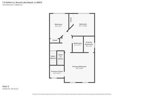 Tiny photo for 7 E Dahlia Lane, Round Lake Beach, IL 60073 (MLS # 12636224)