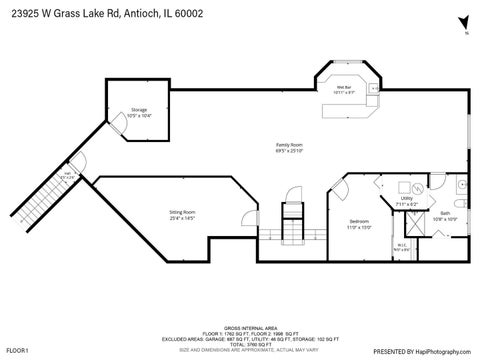 Tiny photo for 23925 W Grass Lake Road, Antioch, IL 60002 (MLS # 12684564)