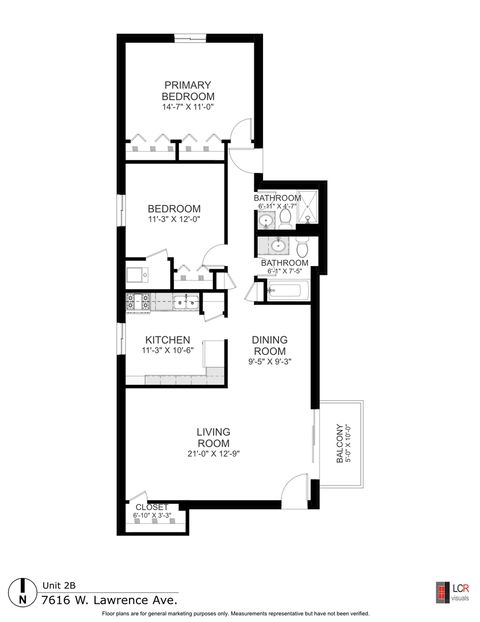 Tiny photo for 7616 W LAWRENCE Avenue #2B, Harwood Heights, IL 60706 (MLS # 12505278)