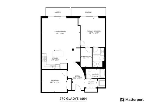 Tiny photo for 770 W Gladys Avenue #604, Chicago, IL 60661 (MLS # 12591286)