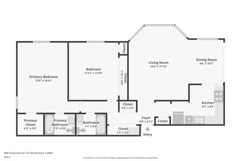 Tiny photo for 5500 W LINCOLN Avenue #111E, Morton Grove, IL 60053 (MLS # 12792222)