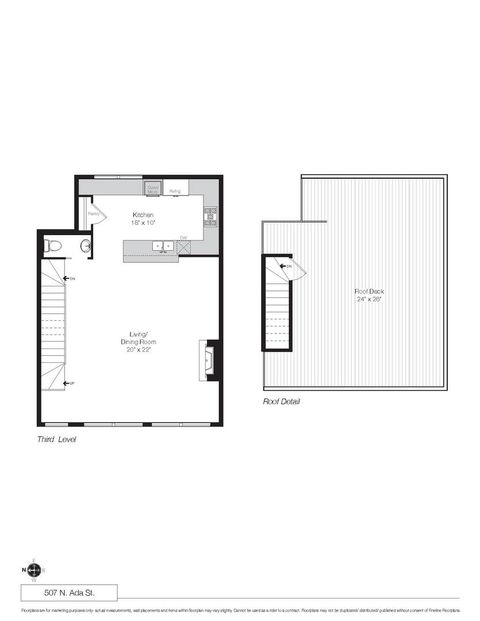 Tiny photo for 507 N Ada Street, Chicago, IL 60642 (MLS # 12439648)