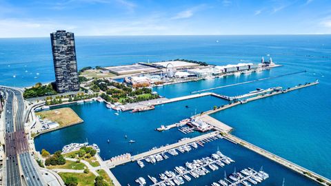 Tiny photo for 195 N Harbor Drive #5502, Chicago, IL 60601 (MLS # 12584839)