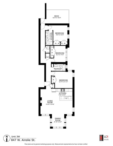 Tiny photo for 847 W Ainslie Street #3W, Chicago, IL 60640 (MLS # 12496880)