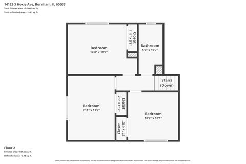 Tiny photo for 14129 S Hoxie Avenue, Burnham, IL 60633 (MLS # 12604066)