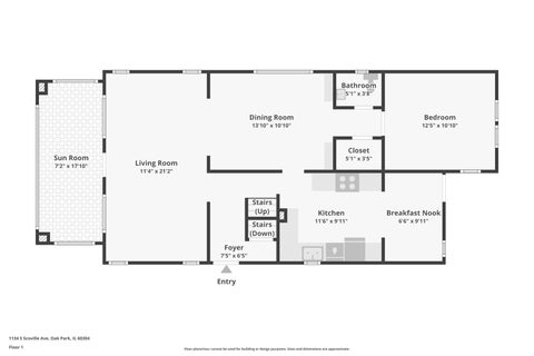 Tiny photo for 1134 S Scoville Avenue, Oak Park, IL 60304 (MLS # 12431676)