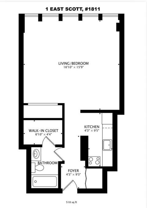 Tiny photo for 1 E Scott Street #1811, Chicago, IL 60610 (MLS # 12734488)
