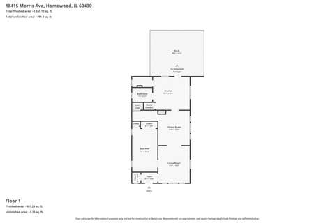 Tiny photo for 18415 Morris Avenue, Homewood, IL 60430 (MLS # 12736593)