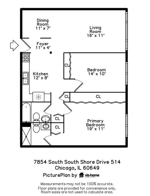 Tiny photo for 7854 S South Shore Drive #514, Chicago, IL 60649 (MLS # 12710654)