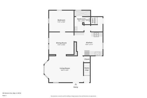 Tiny photo for 262 S WESTON Avenue, Elgin, IL 60123 (MLS # 12618083)