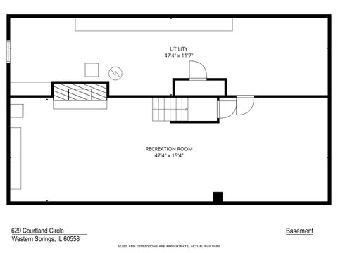 Tiny photo for 629 Courtland Circle, Western Springs, IL 60558 (MLS # 12596266)