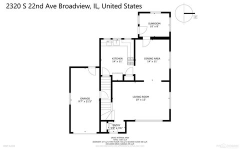 Tiny photo for 2320 S 22nd Avenue, Broadview, IL 60155 (MLS # 12335211)