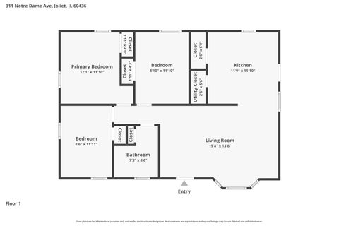 Tiny photo for 311 Notre Dame Avenue, Joliet, IL 60436 (MLS # 12694451)
