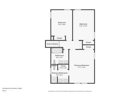 Tiny photo for 510 Dulles Road, Des Plaines, IL 60016 (MLS # 12474774)