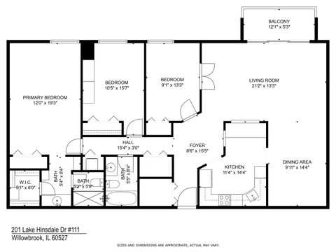 Tiny photo for 201 Lake Hinsdale Drive #111, Willowbrook, IL 60527 (MLS # 12495485)