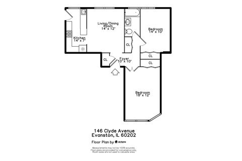 Tiny photo for 146 Clyde Avenue #2E, Evanston, IL 60202 (MLS # 12603413)