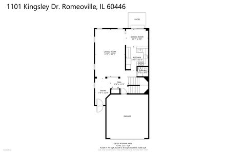 Tiny photo for 1101 Kingsley Drive #1, Romeoville, IL 60446 (MLS # 12613498)