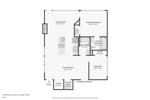 Tiny photo for 1738 W Belmont Avenue #1R, Chicago, IL 60657 (MLS # 12467858)
