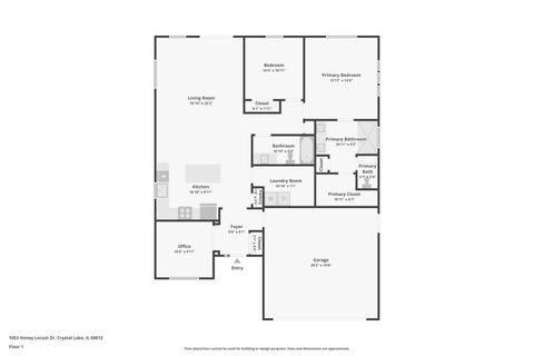Tiny photo for 1053 Honey Locust Drive, Crystal Lake, IL 60012 (MLS # 12613687)