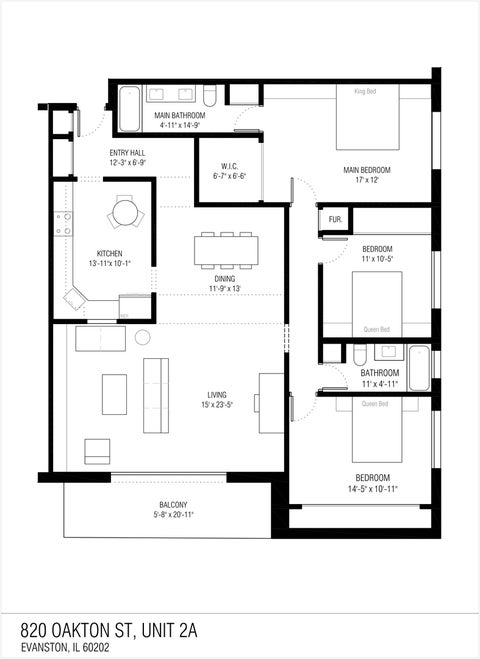 Tiny photo for 820 Oakton Street #2A, Evanston, IL 60202 (MLS # 12675374)