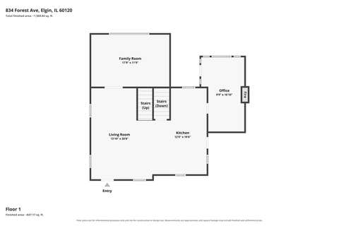 Tiny photo for 834 Forest Avenue, Elgin, IL 60120 (MLS # 12724020)