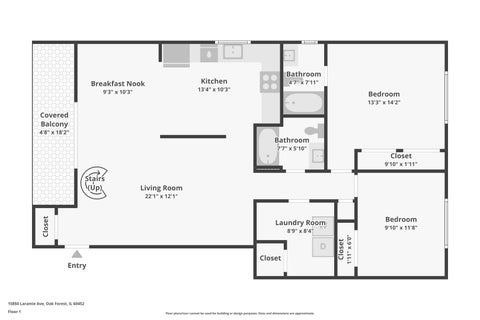 Tiny photo for 15850 Laramie Avenue #302, Oak Forest, IL 60452 (MLS # 12765141)
