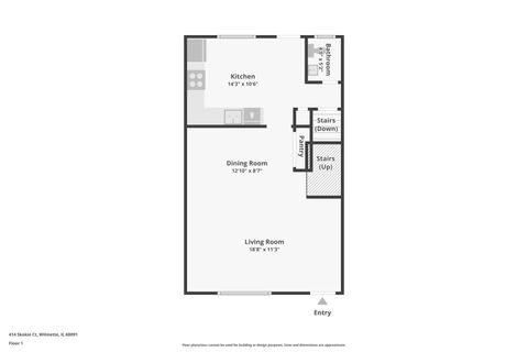 Tiny photo for 414 Skokie Court, Wilmette, IL 60091 (MLS # 12513115)