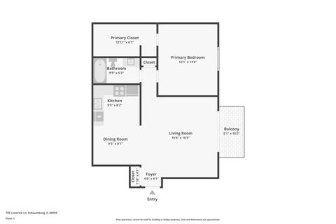 Tiny photo for 725 LIMERICK Lane #2B, Schaumburg, IL 60193 (MLS # 12590708)