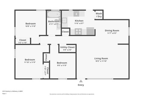 Tiny photo for 2413 Country Lane, McHenry, IL 60051 (MLS # 12571663)