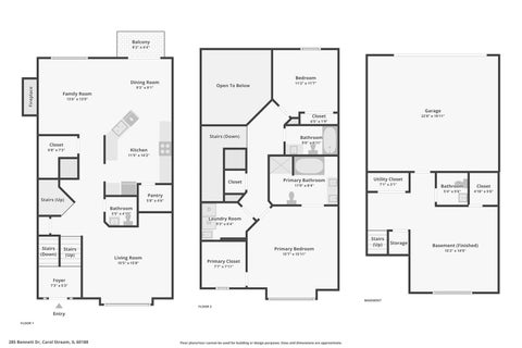 Tiny photo for 285 Bennett Drive, Carol Stream, IL 60188 (MLS # 12730847)