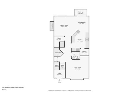 Tiny photo for 285 Bennett Drive, Carol Stream, IL 60188 (MLS # 12730847)