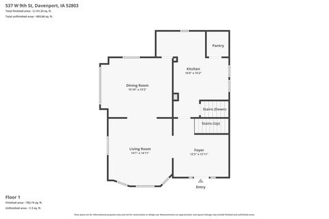 Tiny photo for 537 W 9th Street, Davenport, IA 52803 (MLS # 12685285)