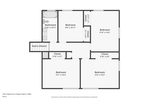 Tiny photo for 1407 N Highland Avenue, Arlington Heights, IL 60004 (MLS # 12612299)
