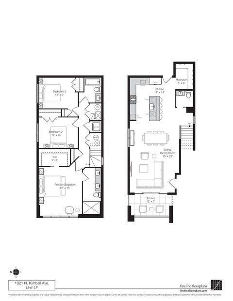 Tiny photo for 1821 N Kimball Avenue #1F, Chicago, IL 60647 (MLS # 12707241)