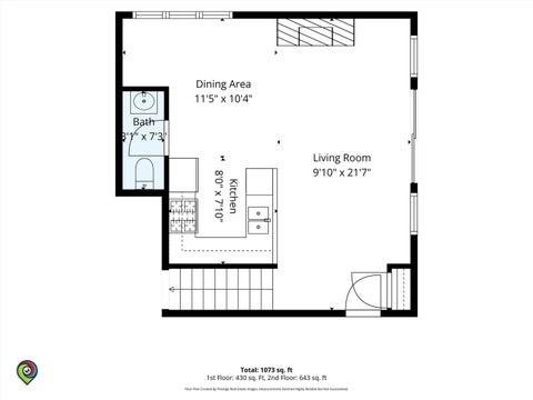 Tiny photo for 842 N Racine Avenue #202, Chicago, IL 60642 (MLS # 12751792)