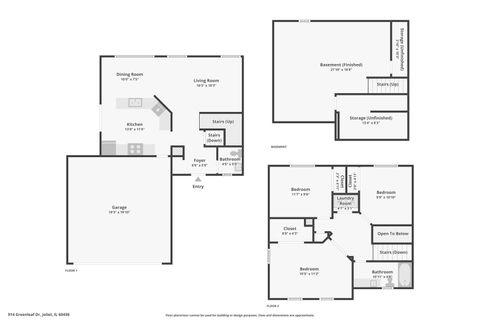 Tiny photo for 914 Greenleaf Drive, Joliet, IL 60436 (MLS # 12487903)